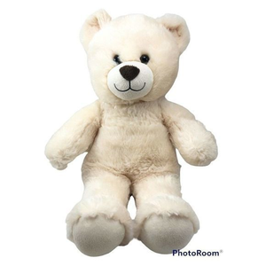 Build A Bear Plush Teddy Bear 16" Ivory Music Paw Clean Stuffed Animal Toy Cream